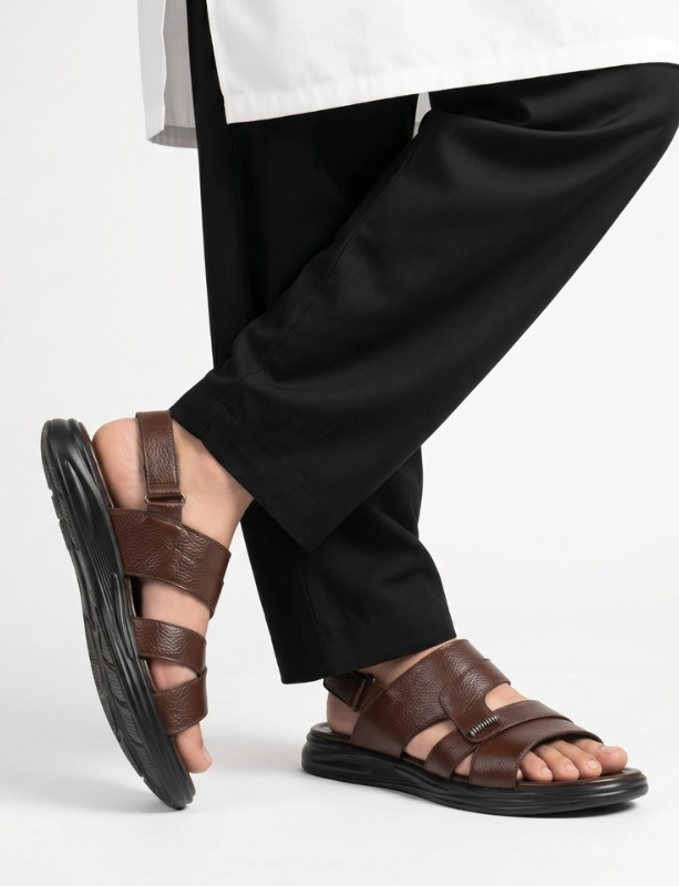 Slipper Brown Leather